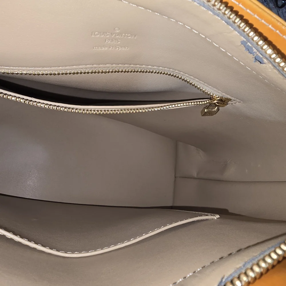 Louis Vuitton Yellow Monogram Vernis Houston Tote